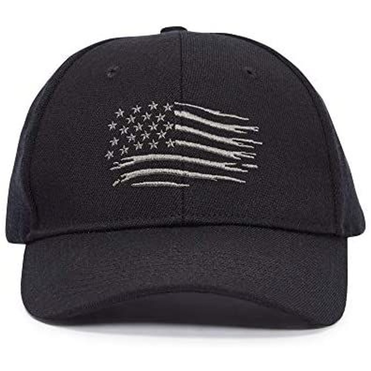 Black American Flag Hat for Men with Inner Crown Elastic Band One Size Fits Most